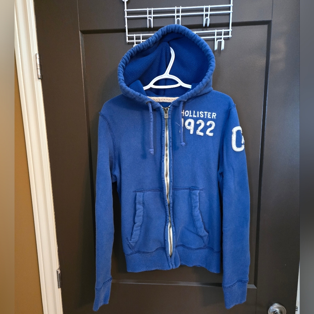 Hollister Blue Hoodie with Logo